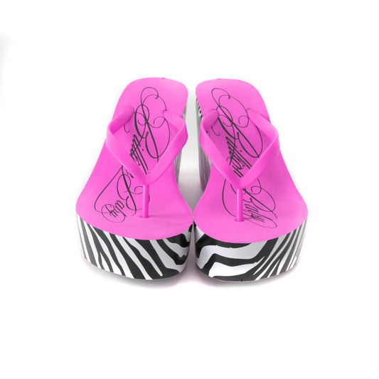 The Imperfect Zebra Platform Sandals