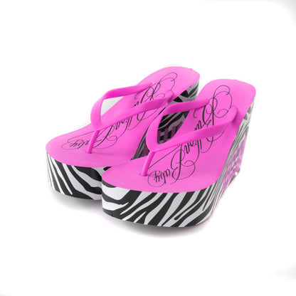 The Imperfect Zebra Platform Sandals