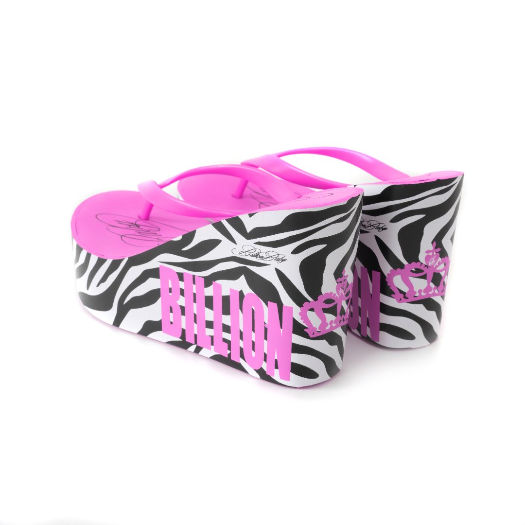The Imperfect Zebra Platform Sandals