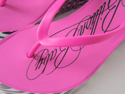 The Imperfect Zebra Platform Sandals