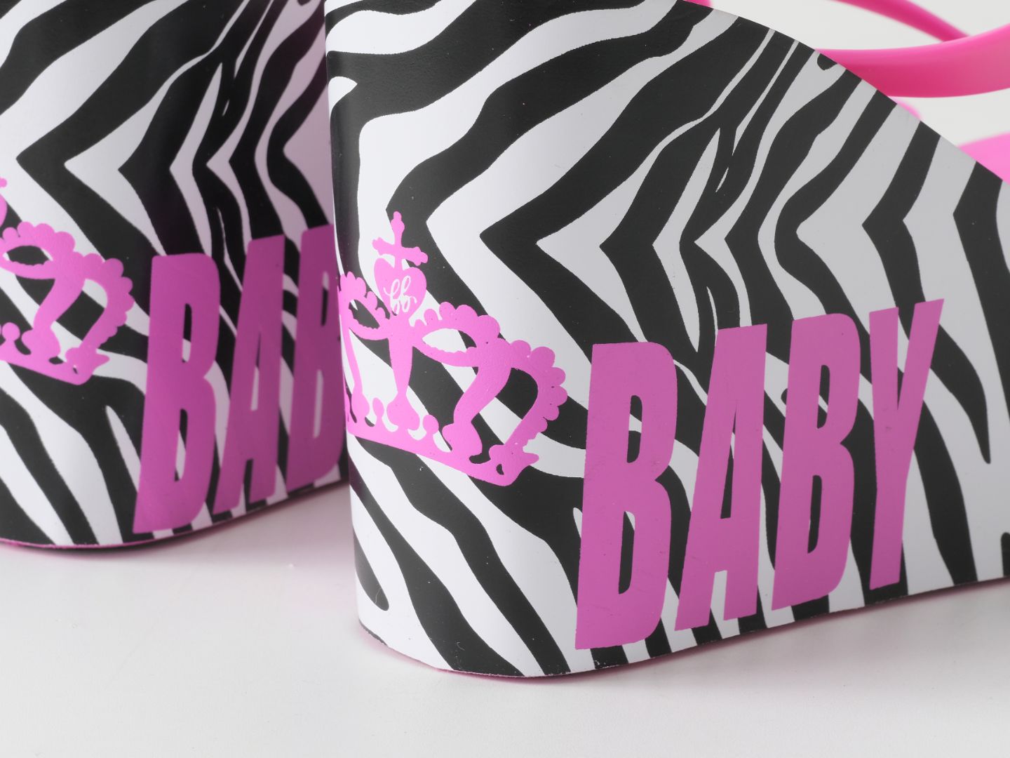 The Imperfect Zebra Platform Sandals