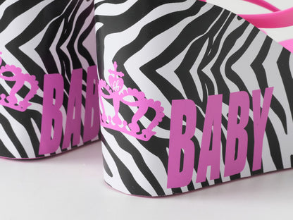 The Imperfect Zebra Platform Sandals