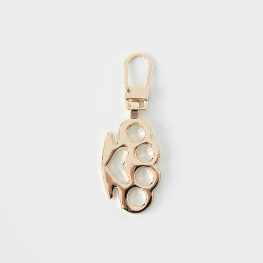 Gold Love Knuckle Zipper Pull