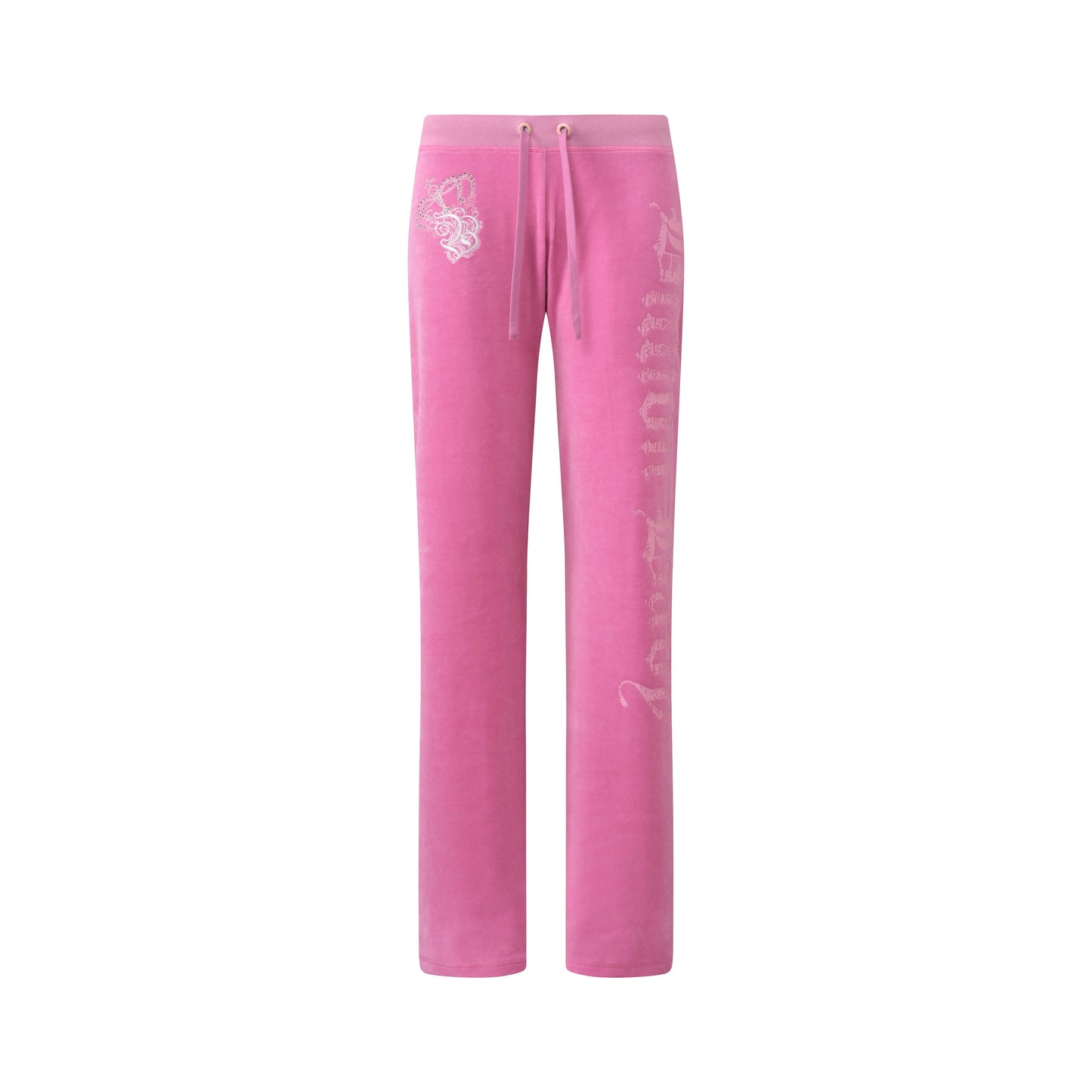 Pink Cotton Velour Lowrise Pants