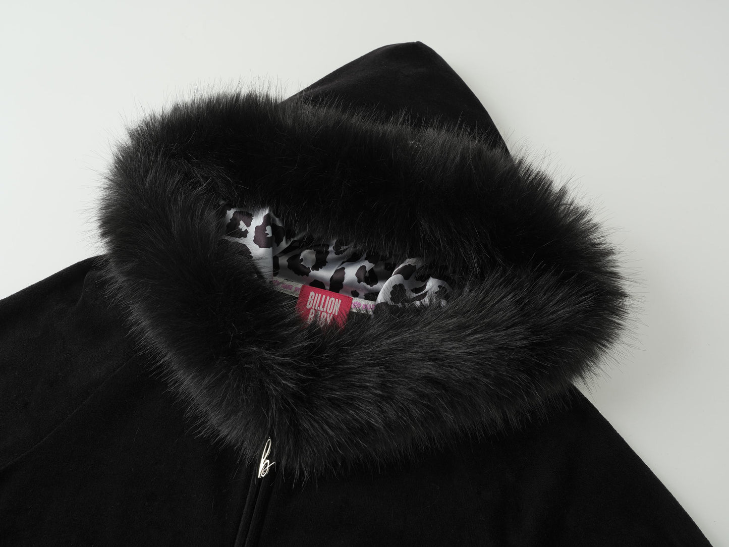 Jet Black Cotton Velour Tiara Jacket