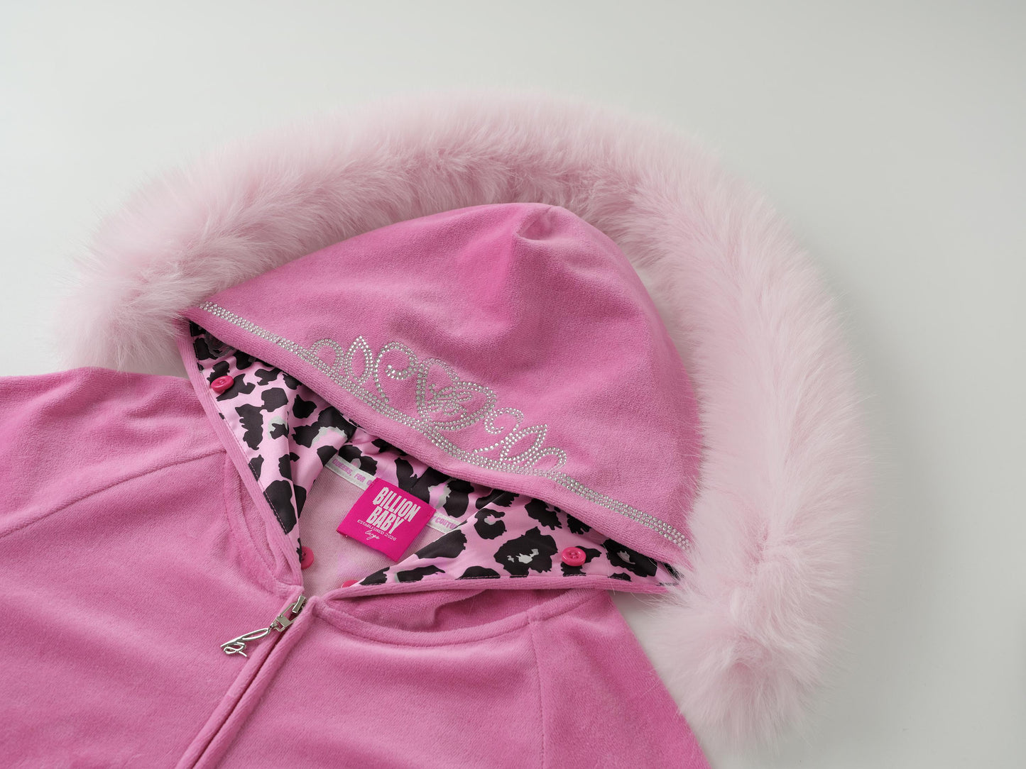 Pink Cotton Velour Tiara Jacket